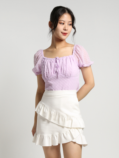 Chiffon Polka Dot Top 17029