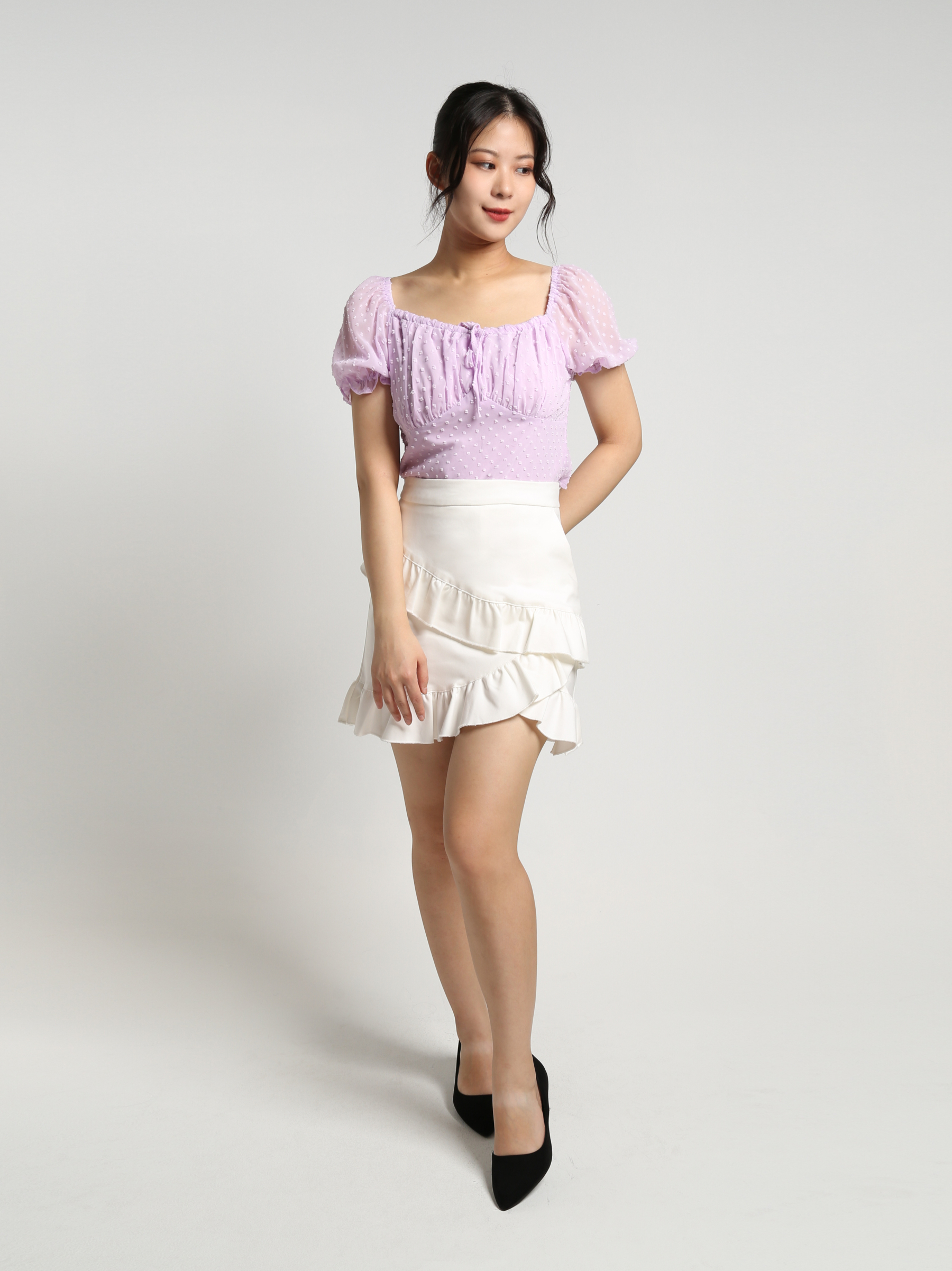 Chiffon Polka Dot Top 17029