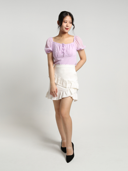 Chiffon Polka Dot Top 17029