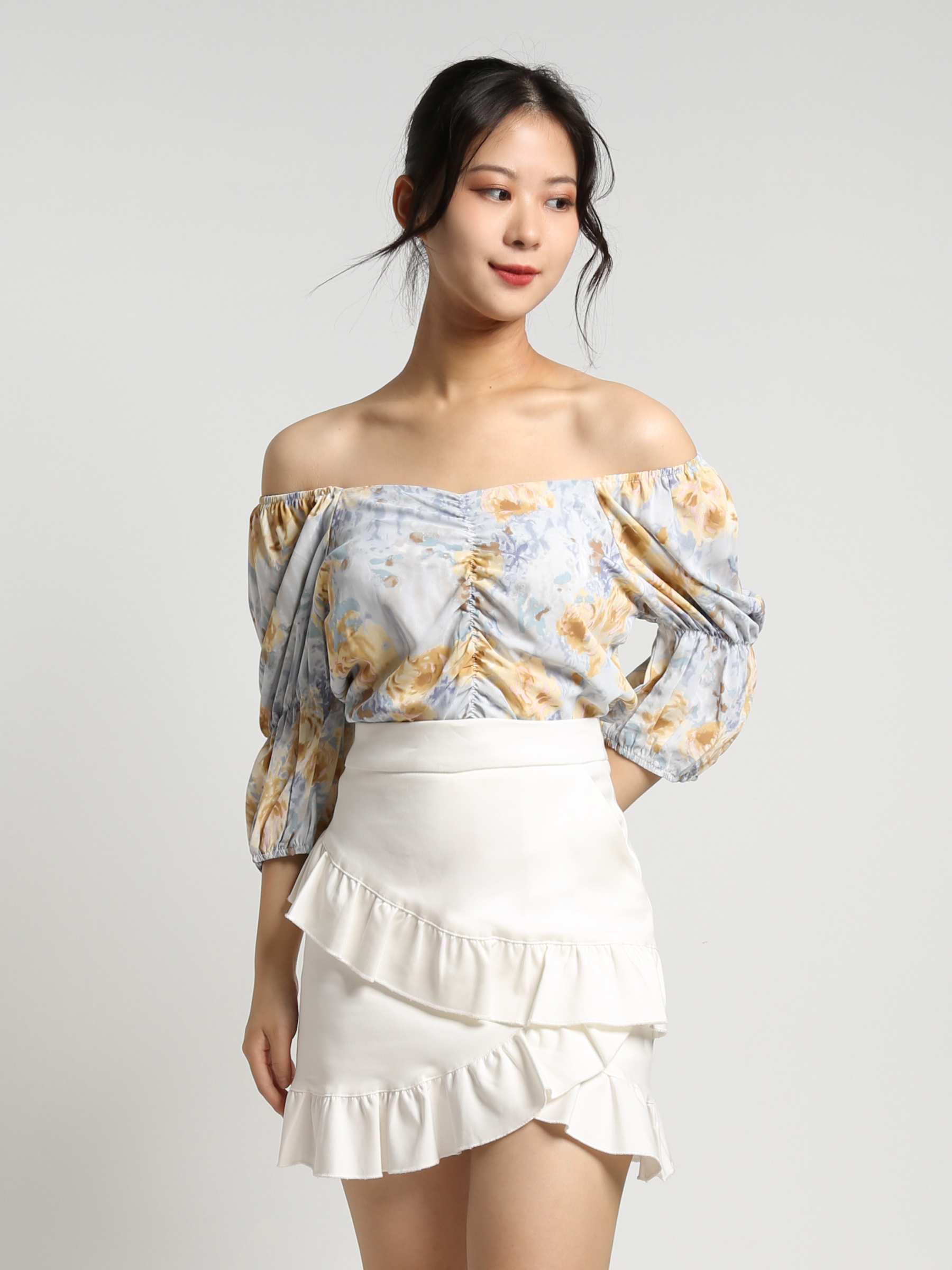 Tie Dye Floral Top 18389