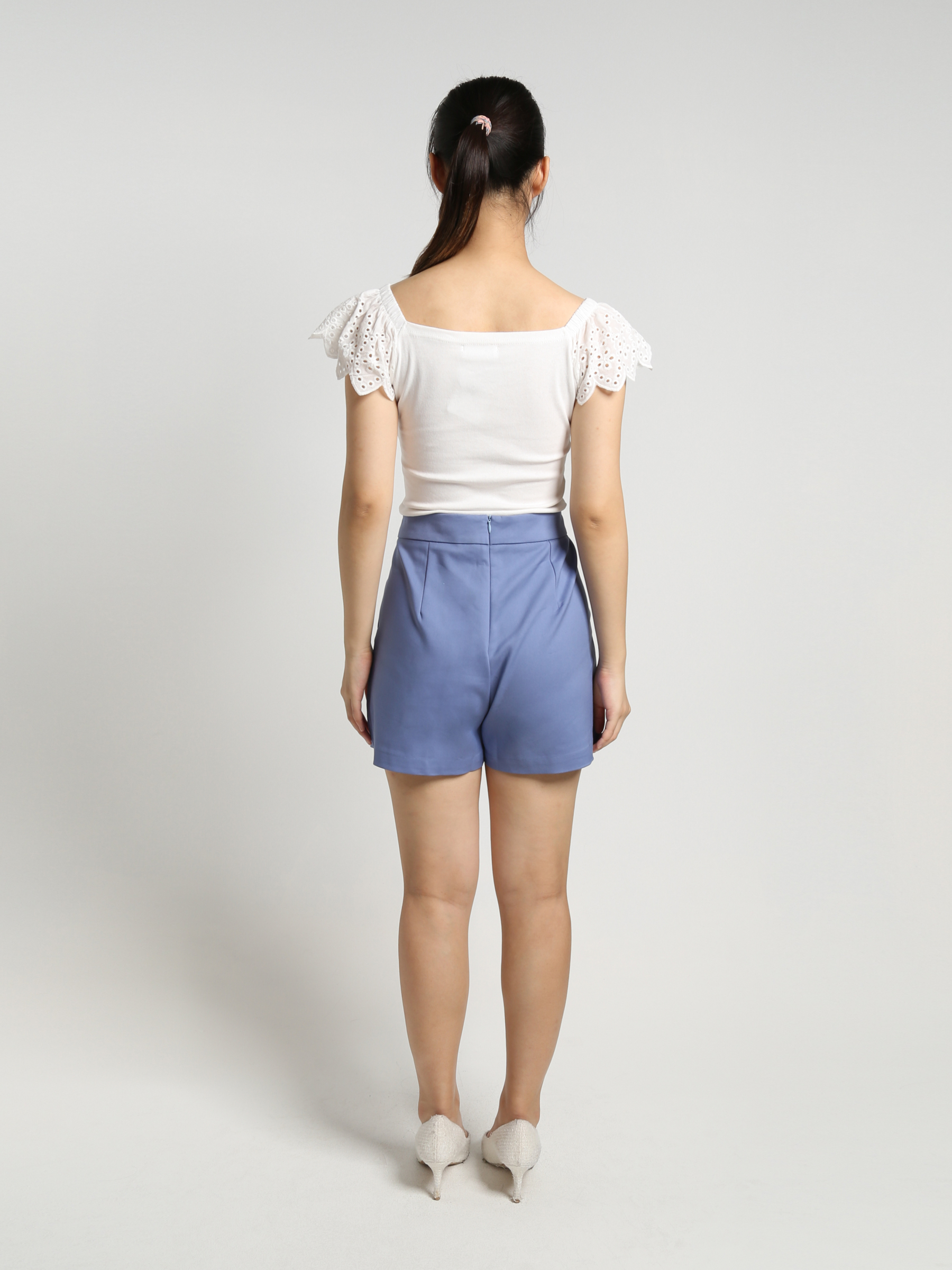 Side Wave Pocket Short Pants 19161