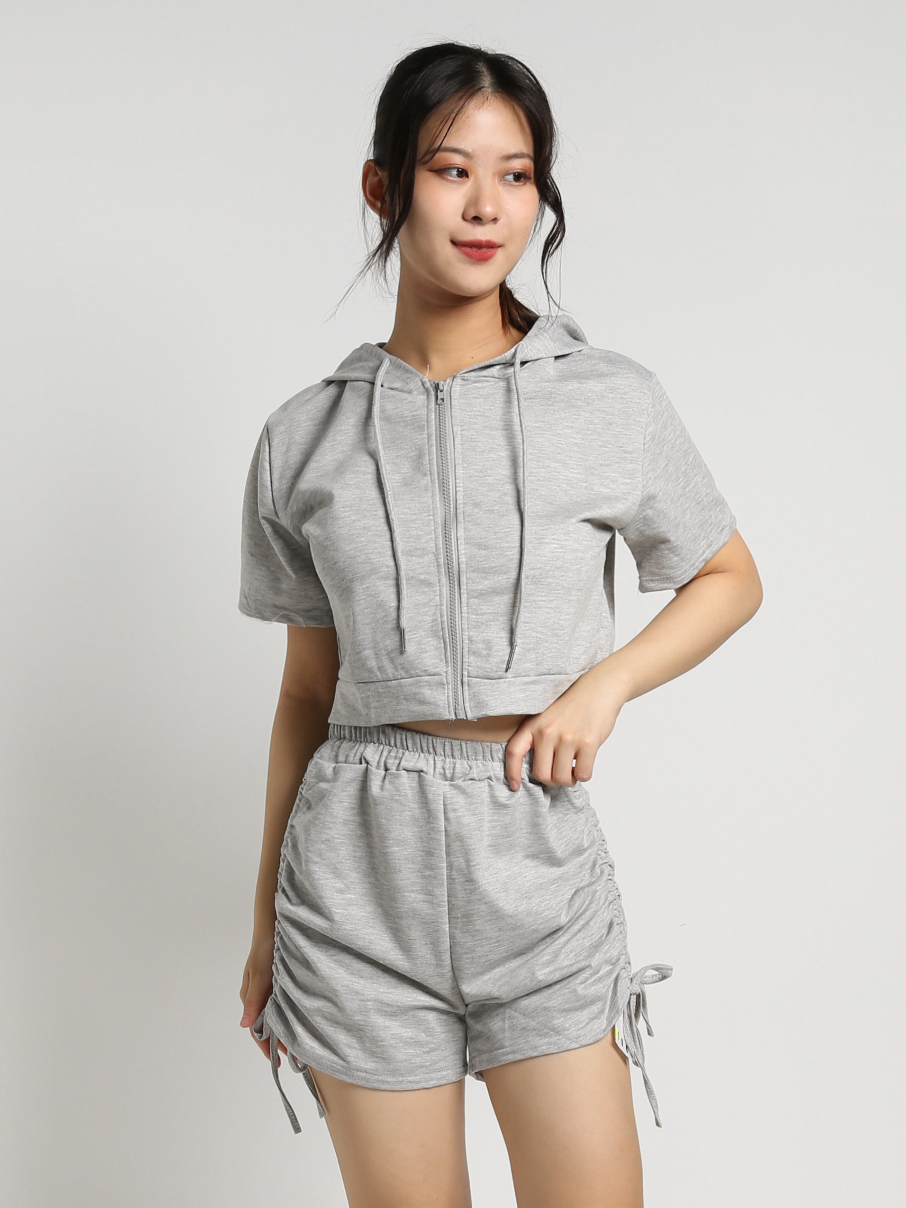 Casual Wear Front Zip With Cap Set 23222