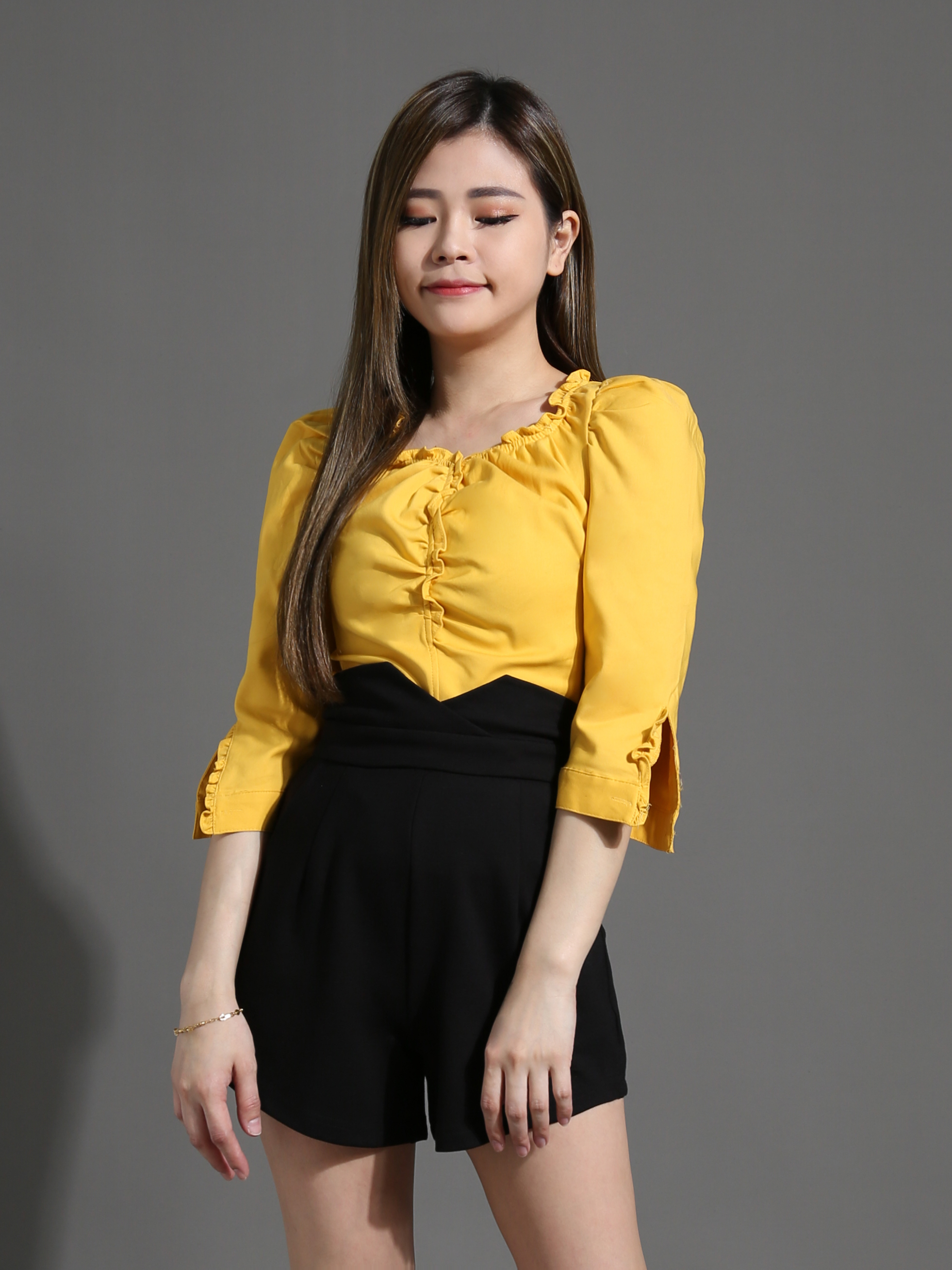High Waist Side Pocket Short pants 26467