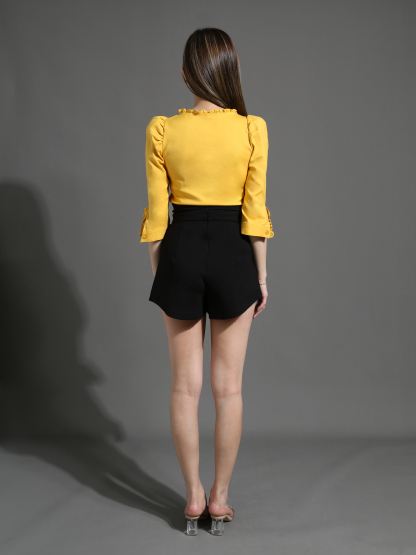 High Waist Side Pocket Short pants 26467