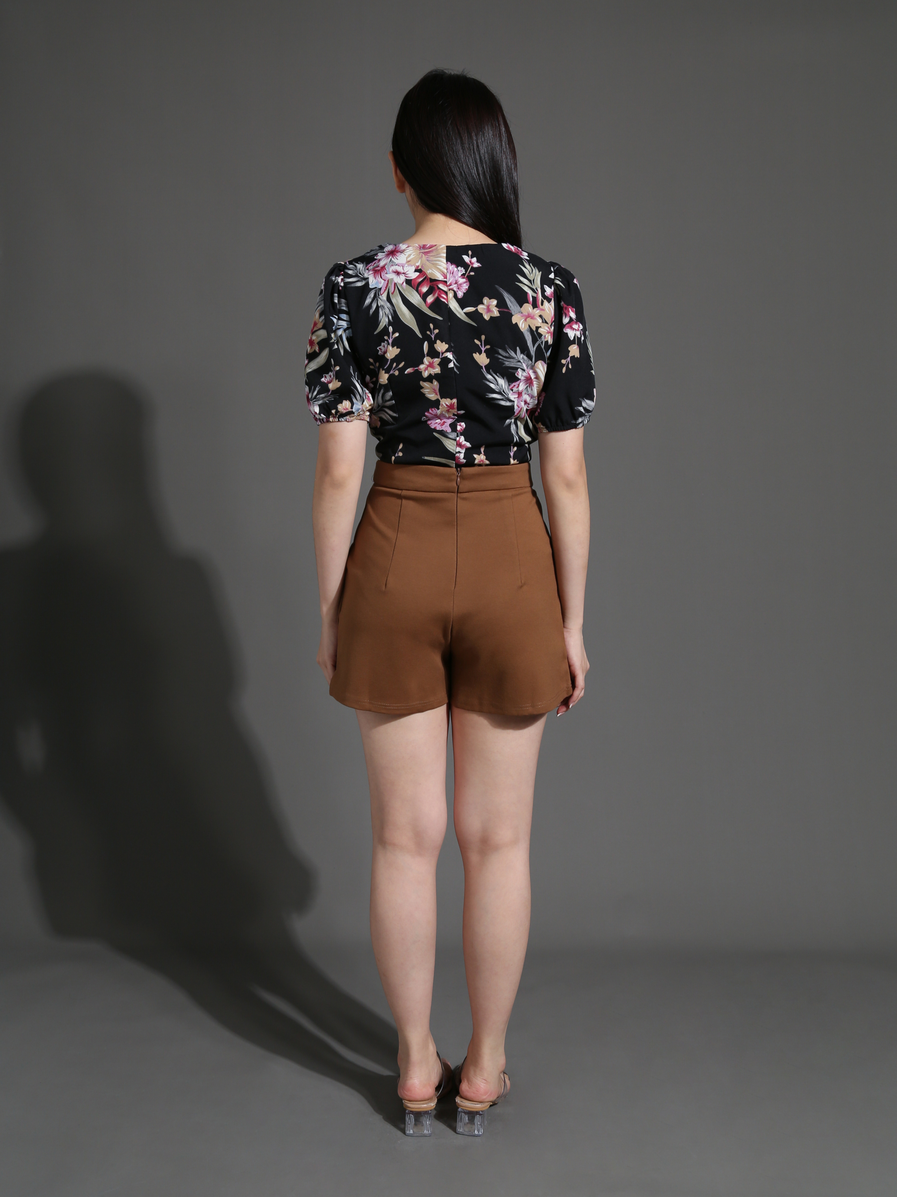 Floral Top With Short Pants Set 26535