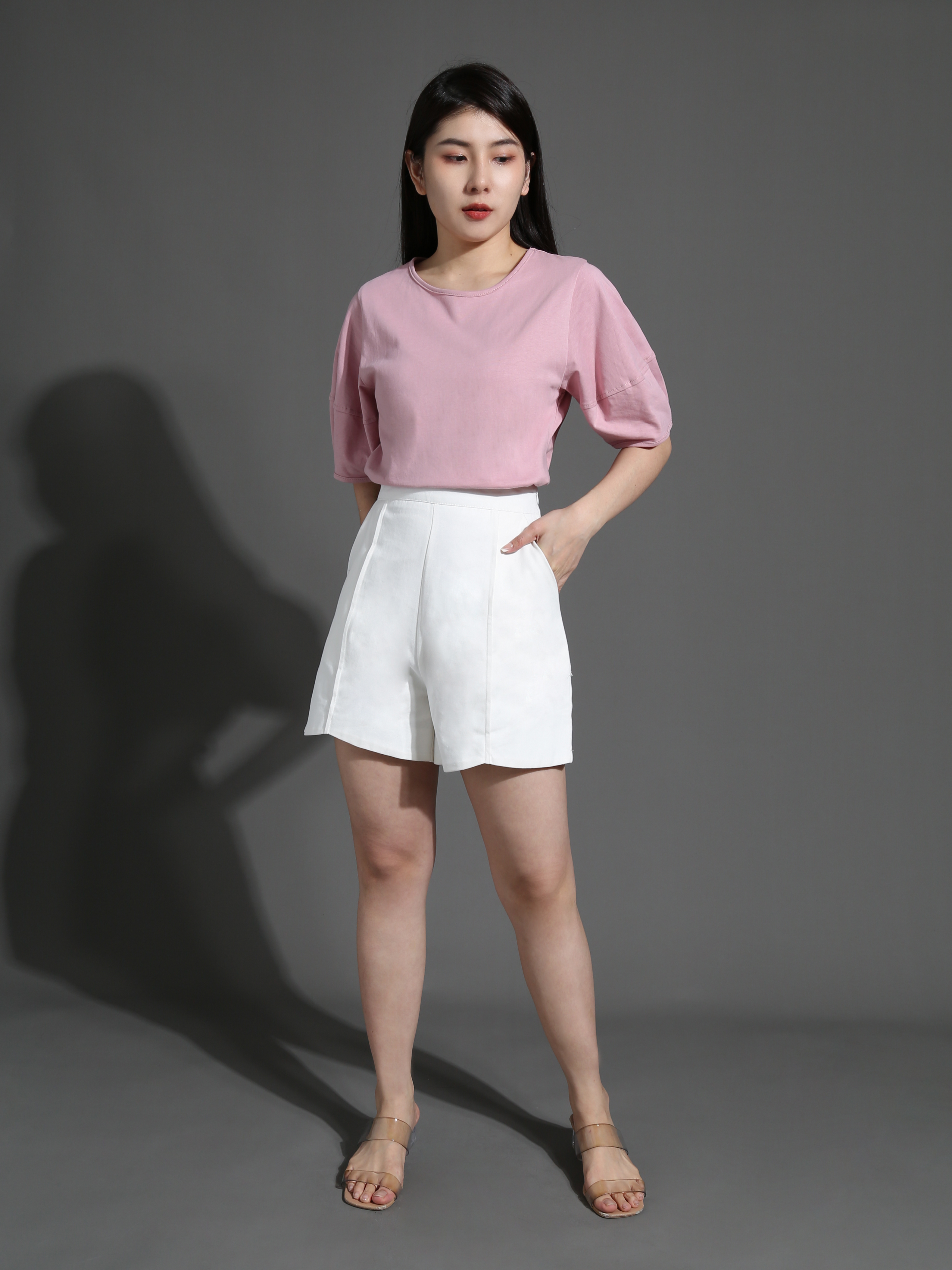 Puff Sleeve Plain Top 26465