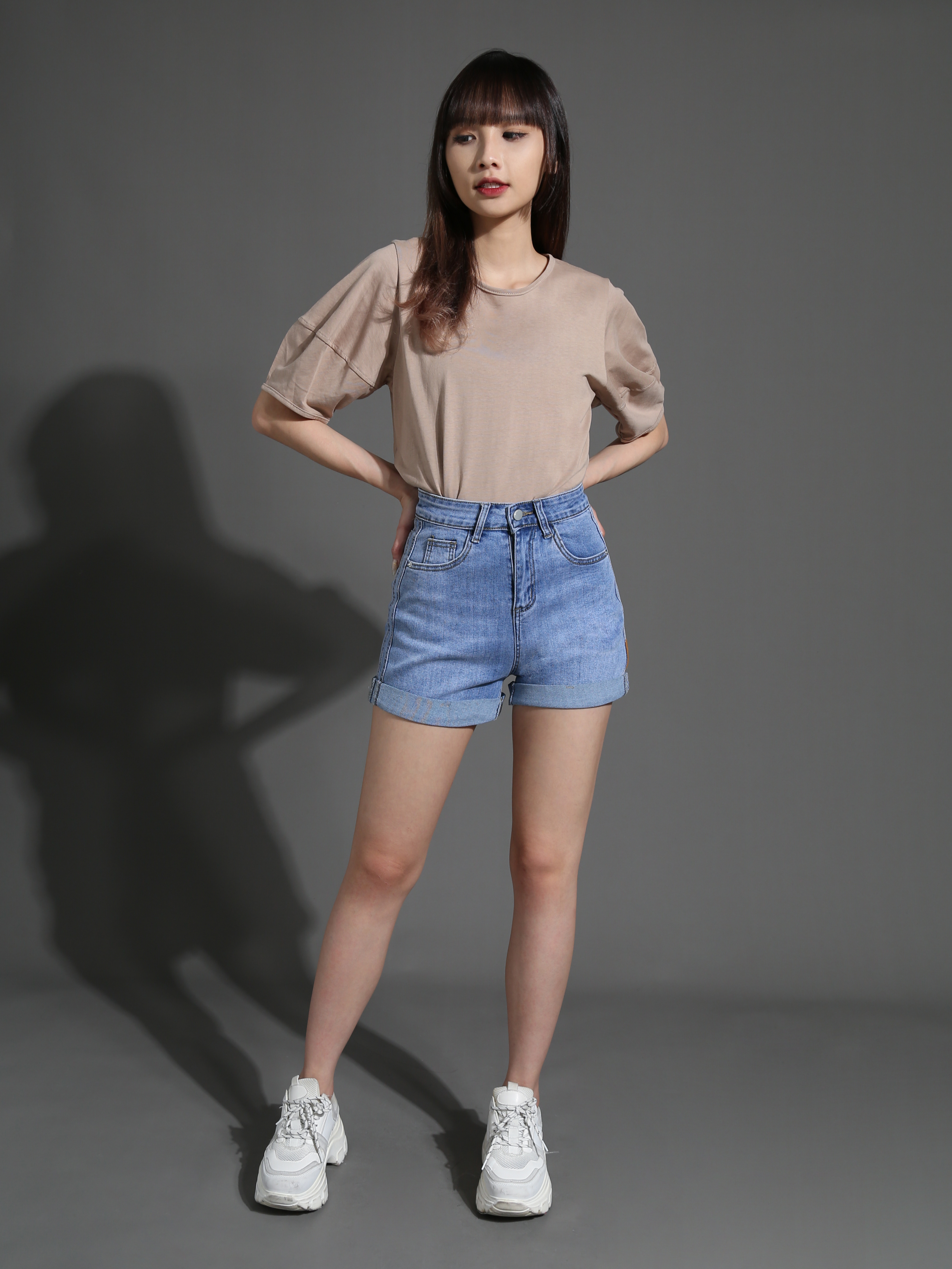 Puff Sleeve Plain Top 26465