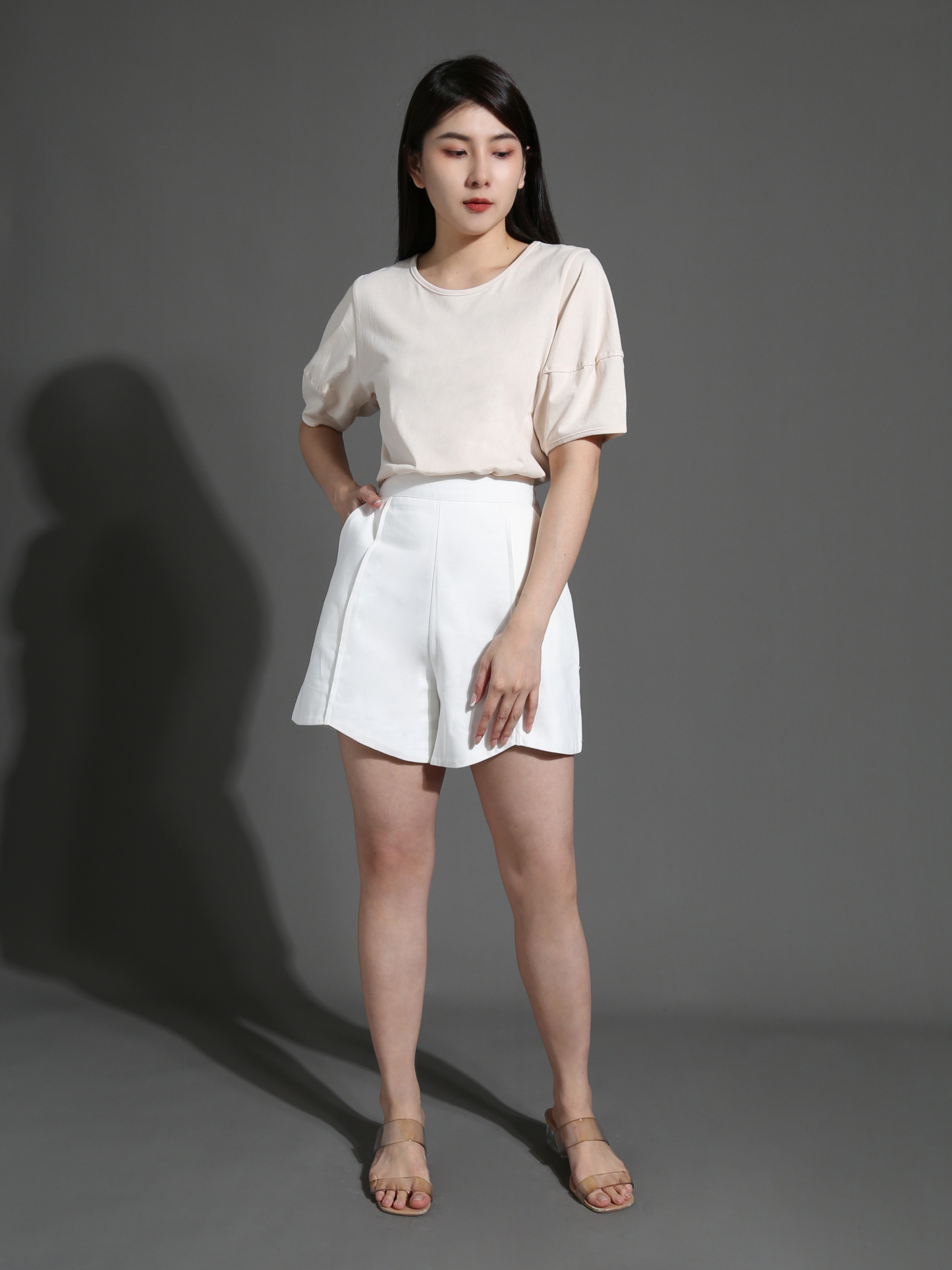 Puff Sleeve Plain Top 26465