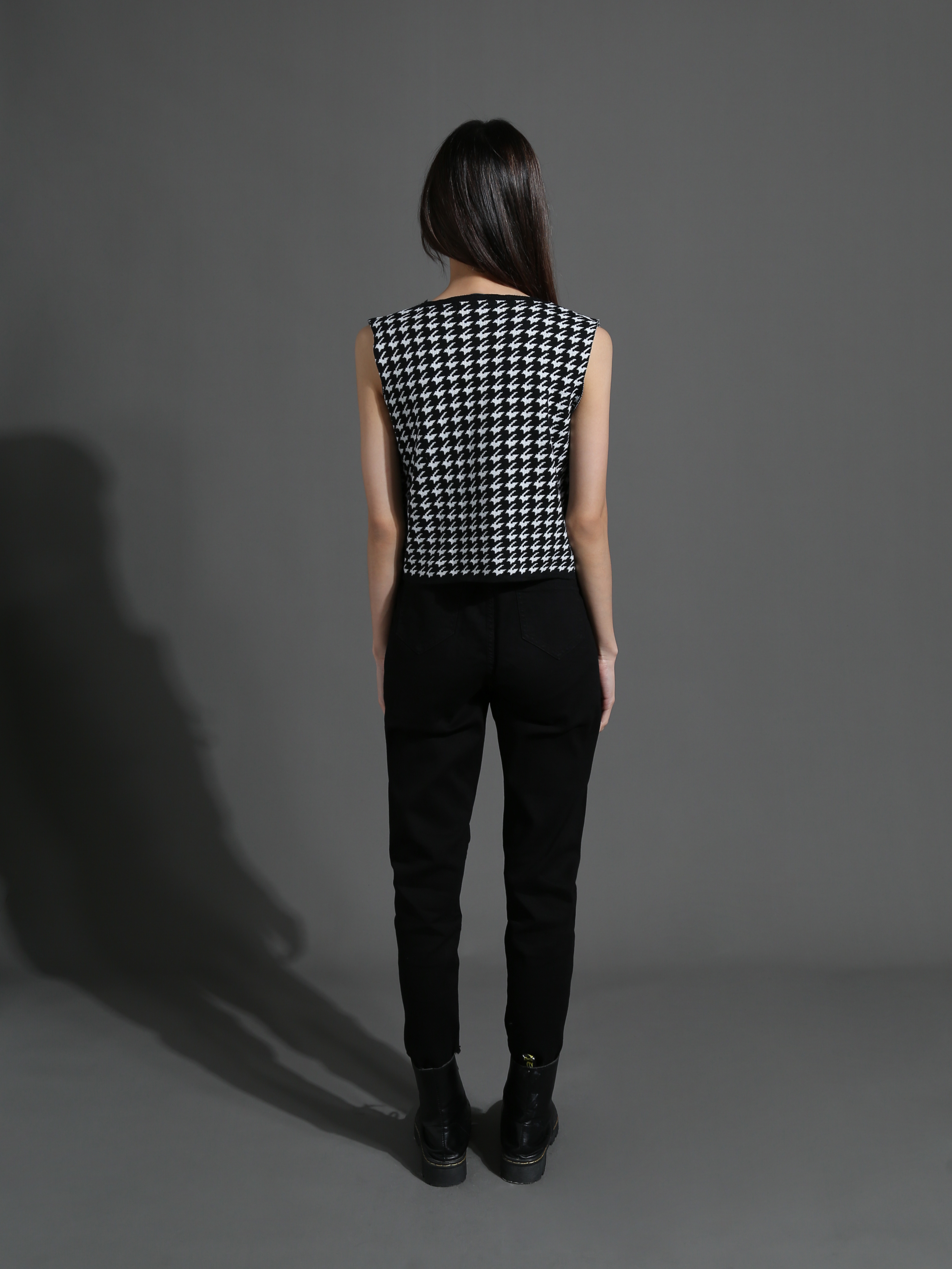 High Waist Front Tie Up Long Pants 26481