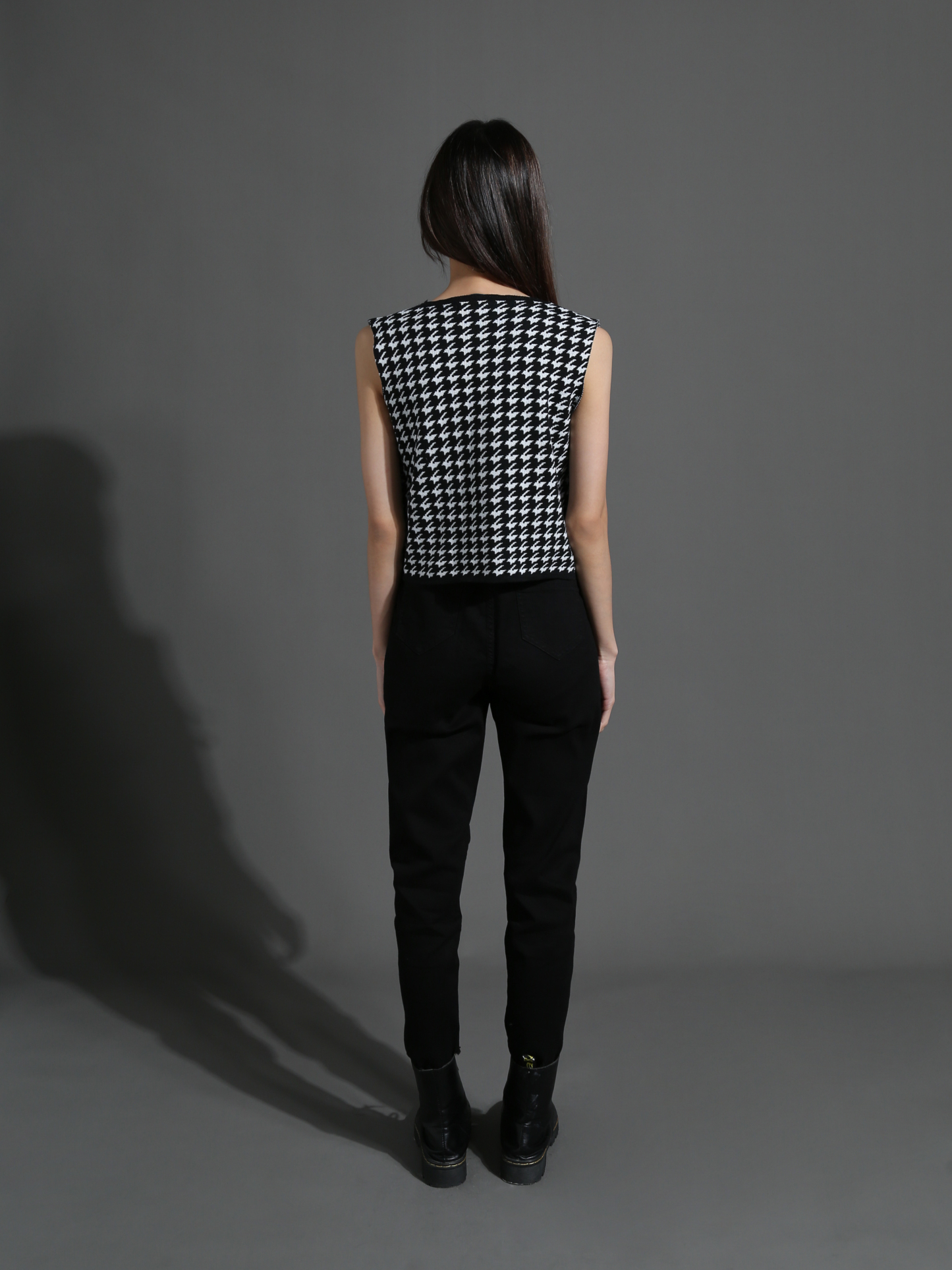 High Waist Front Tie Up Long Pants 26481