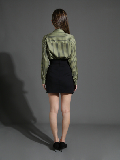 Stripe Long Sleeve Blouse 26579