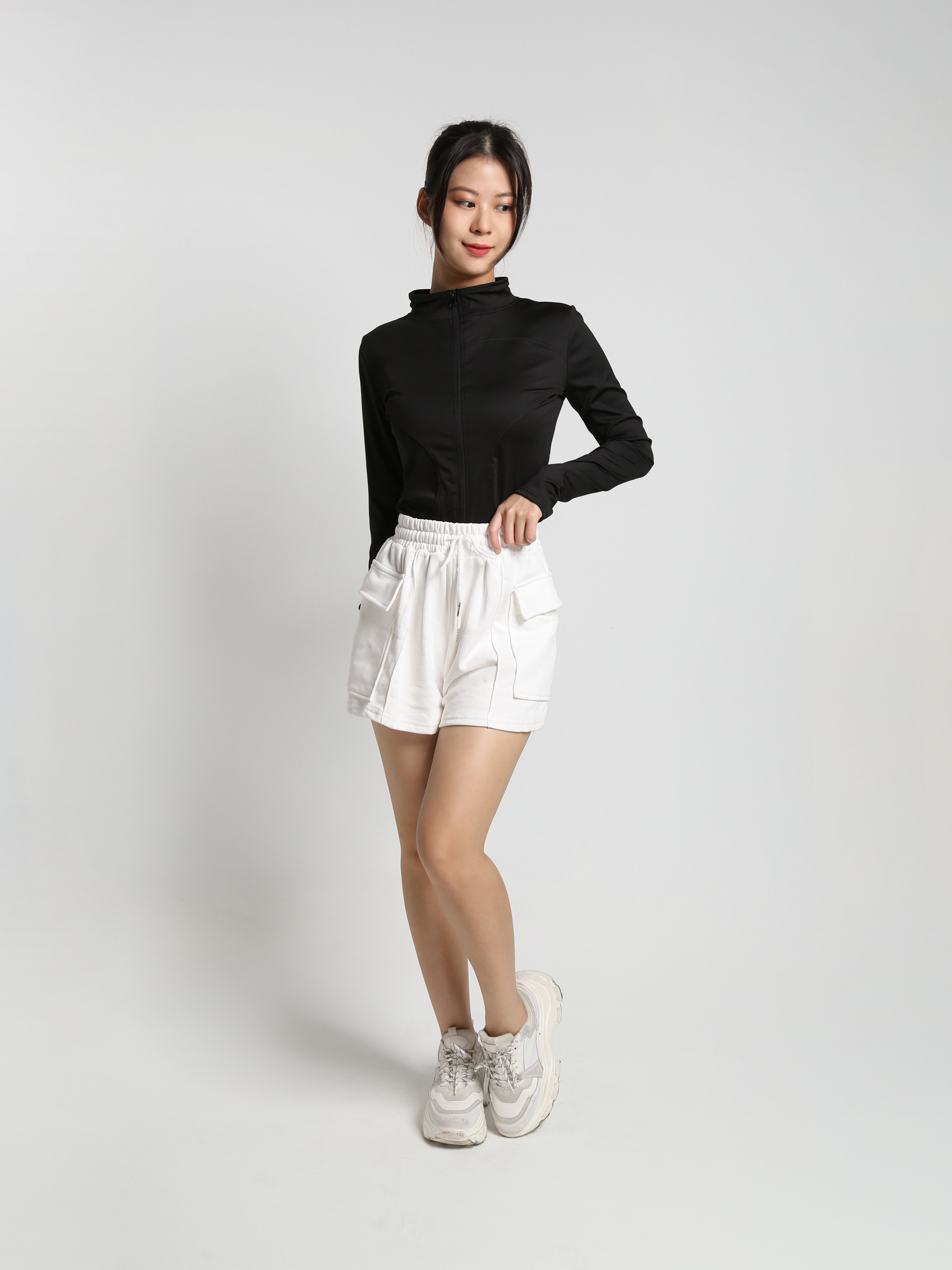 Turtle Neck With Front Zip Top 23291