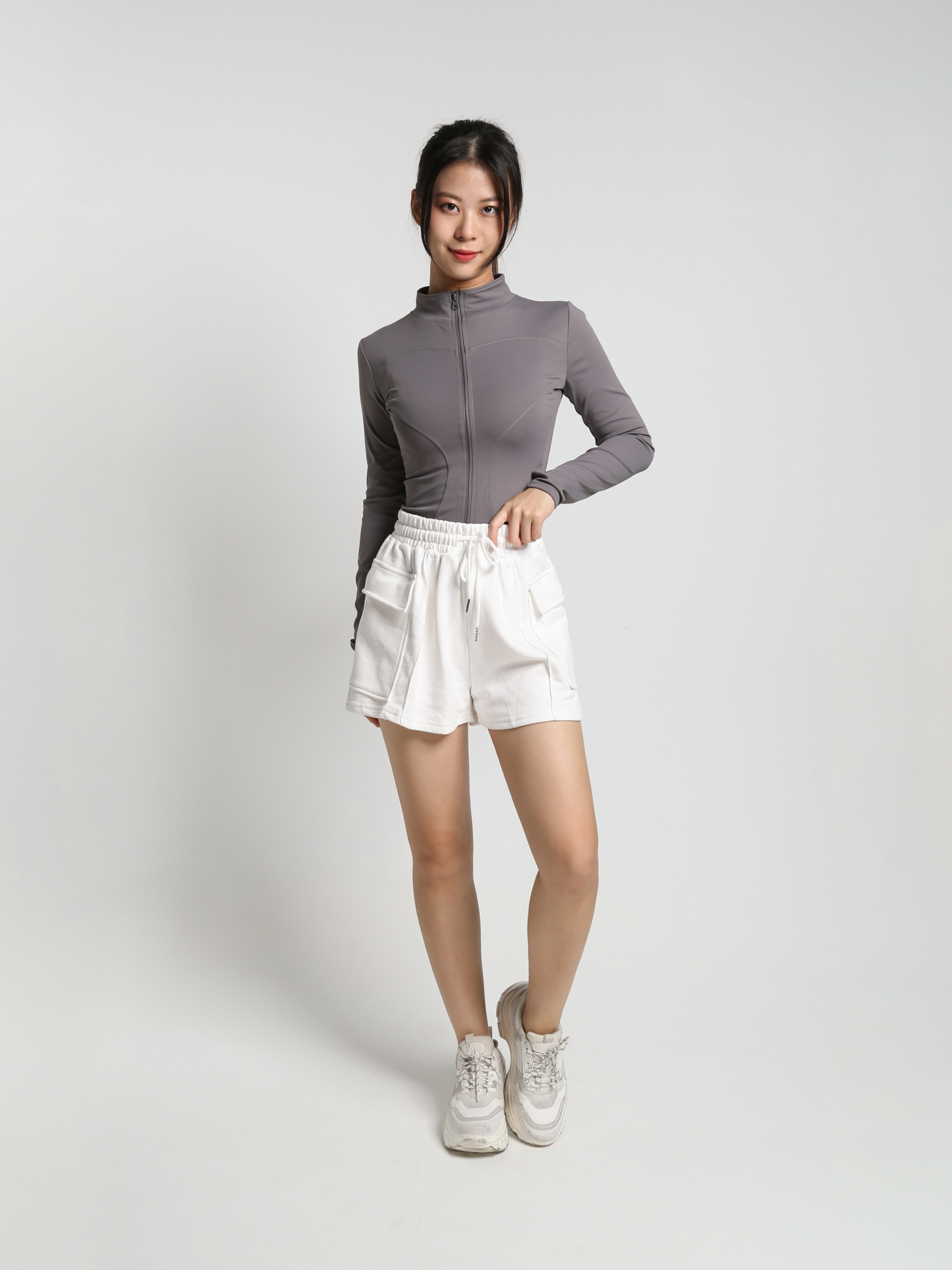 Turtle Neck With Front Zip Top 23291