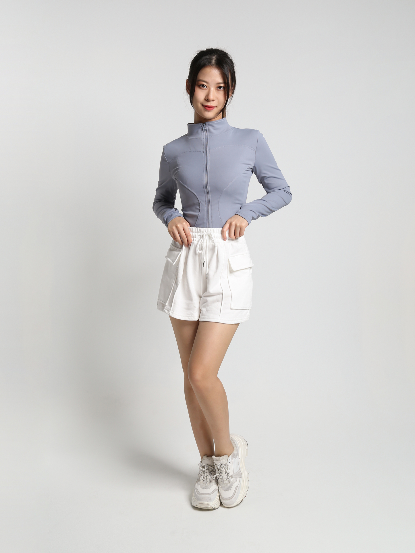 Turtle Neck With Front Zip Top 23291