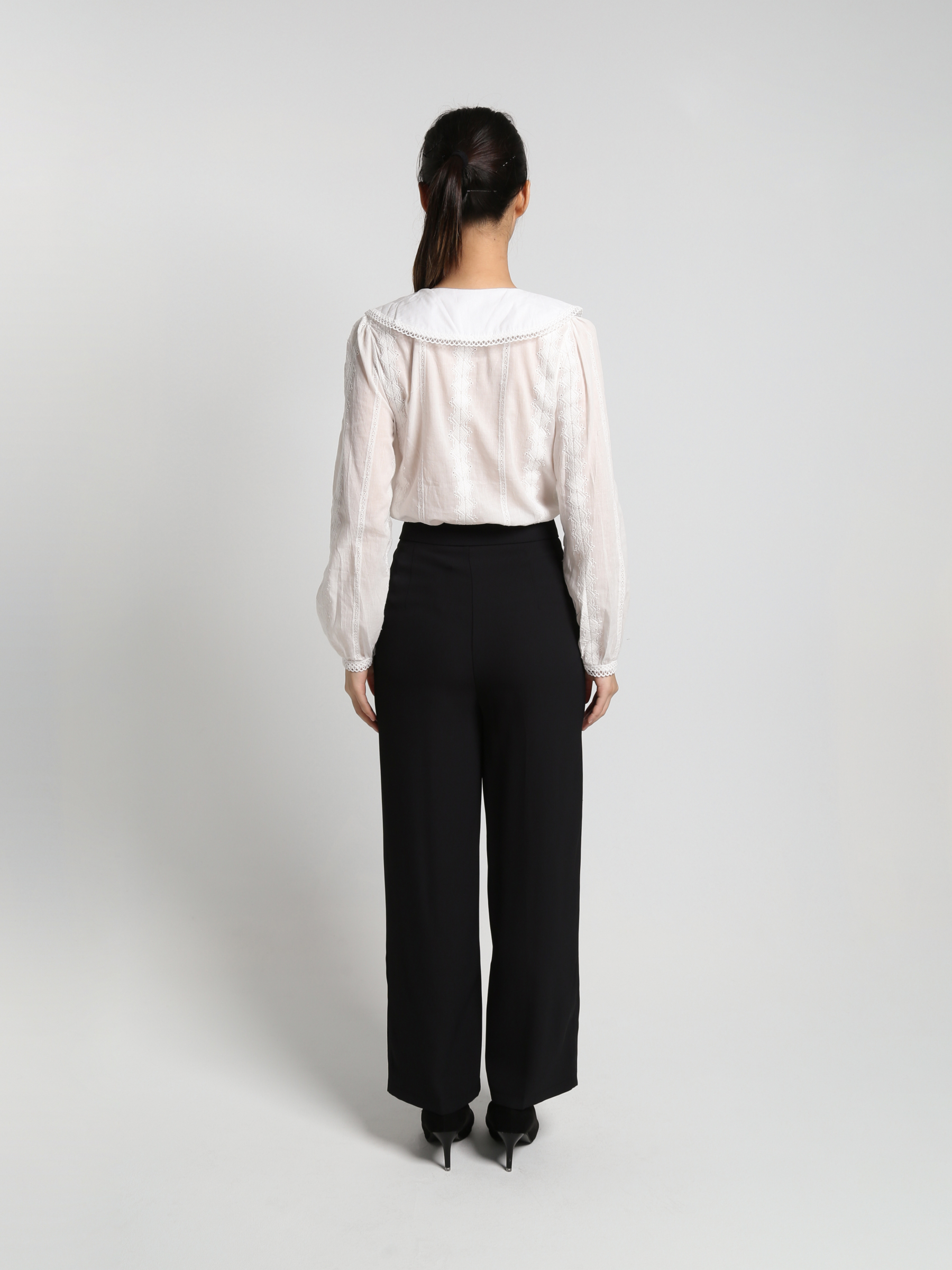 Formal High Waist Front Split Long Pants 23337