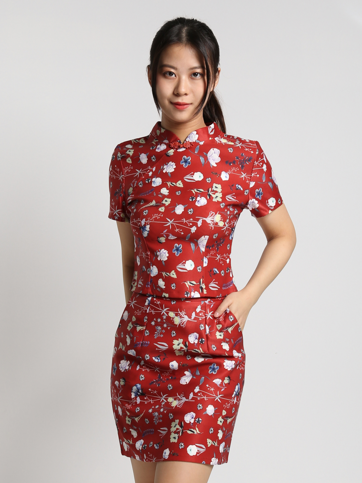 Floral Cheongsam Set 25167