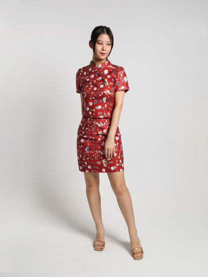 Floral Cheongsam Set 25167