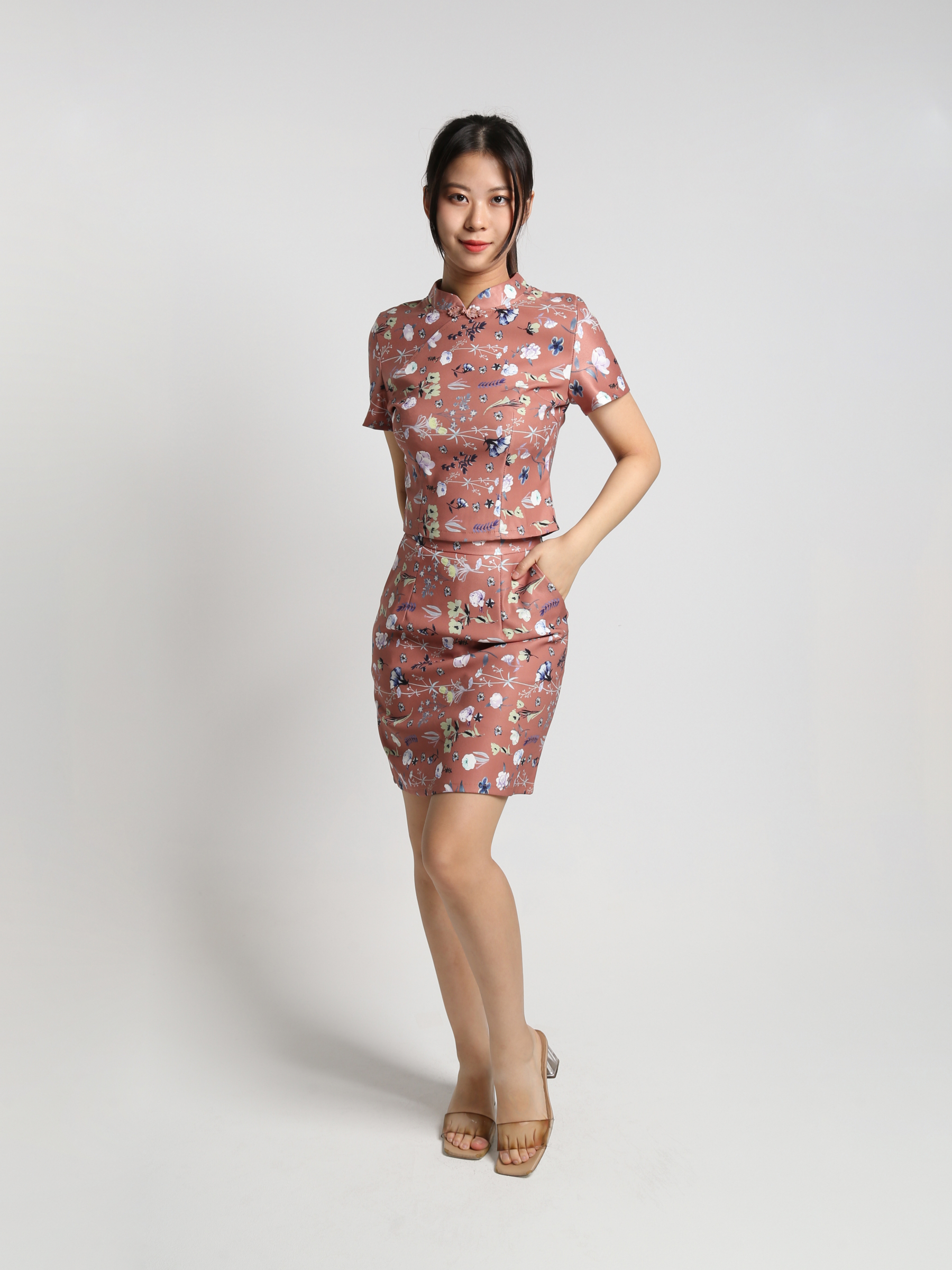 Floral Cheongsam Set 25167