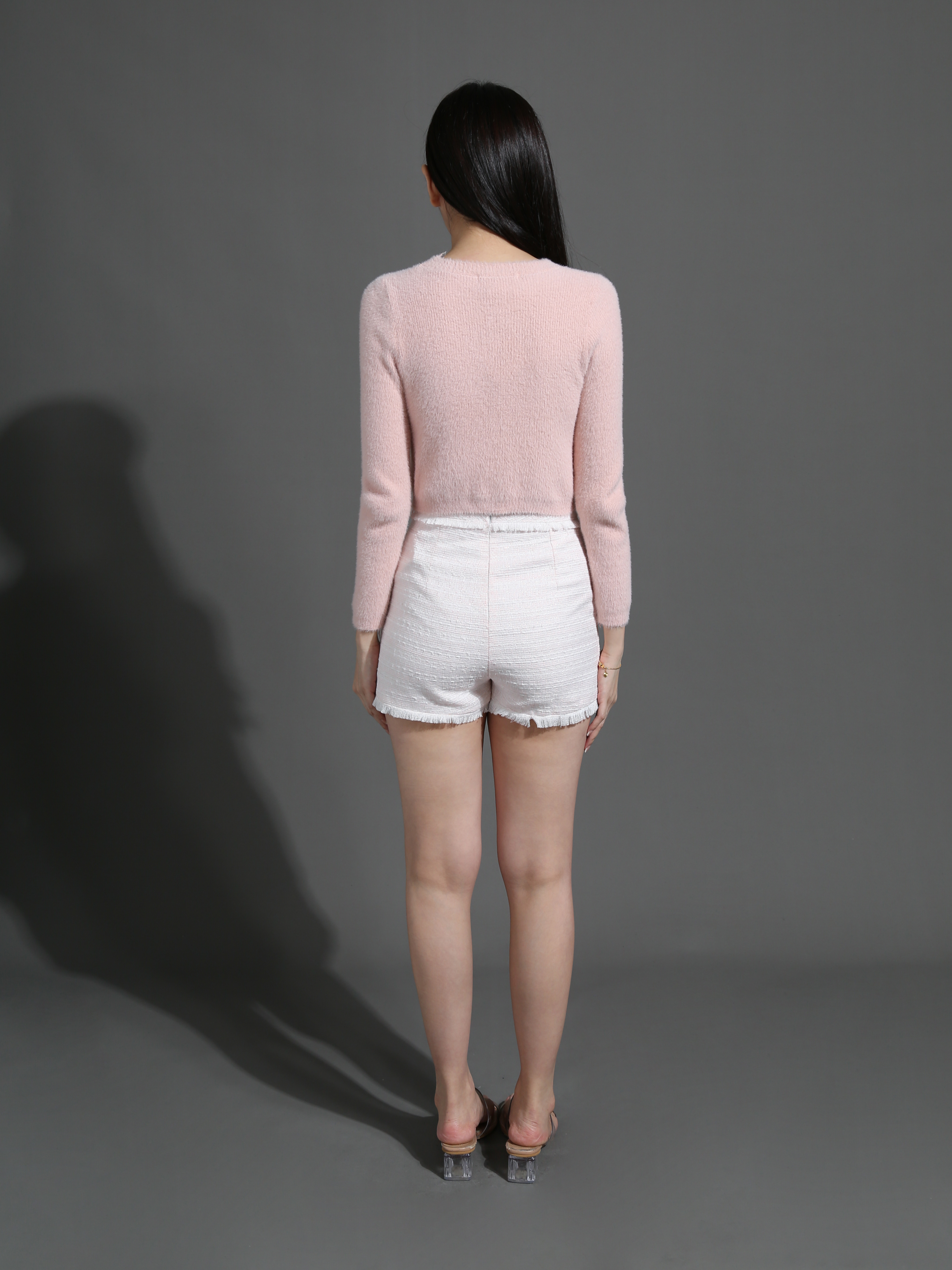 Knitted Front Love Hole Long Long Sleeve Top 26548