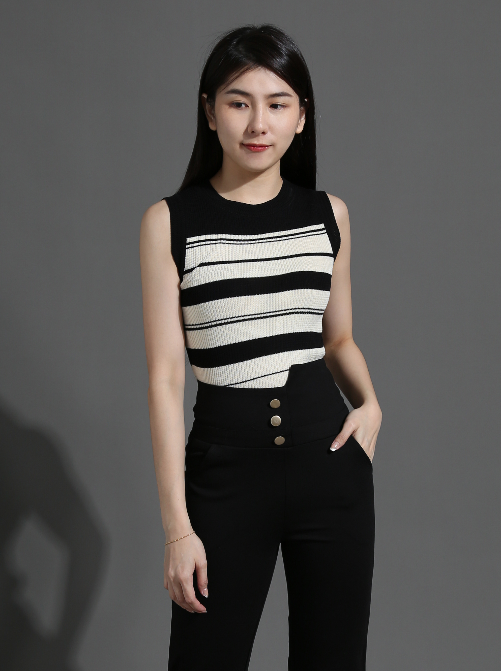 Front Button Long Pant 26596