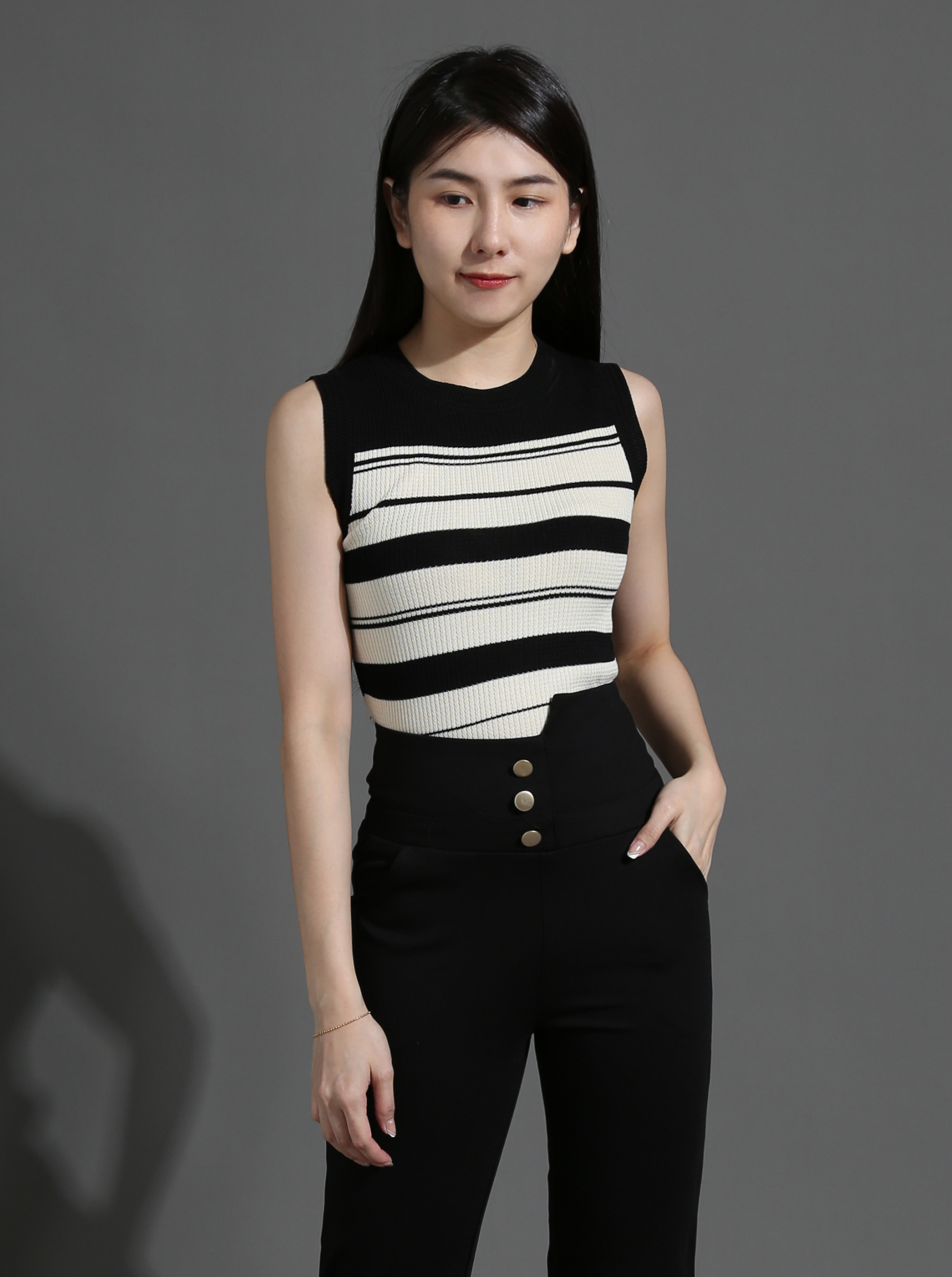 Front Button Long Pant 26596