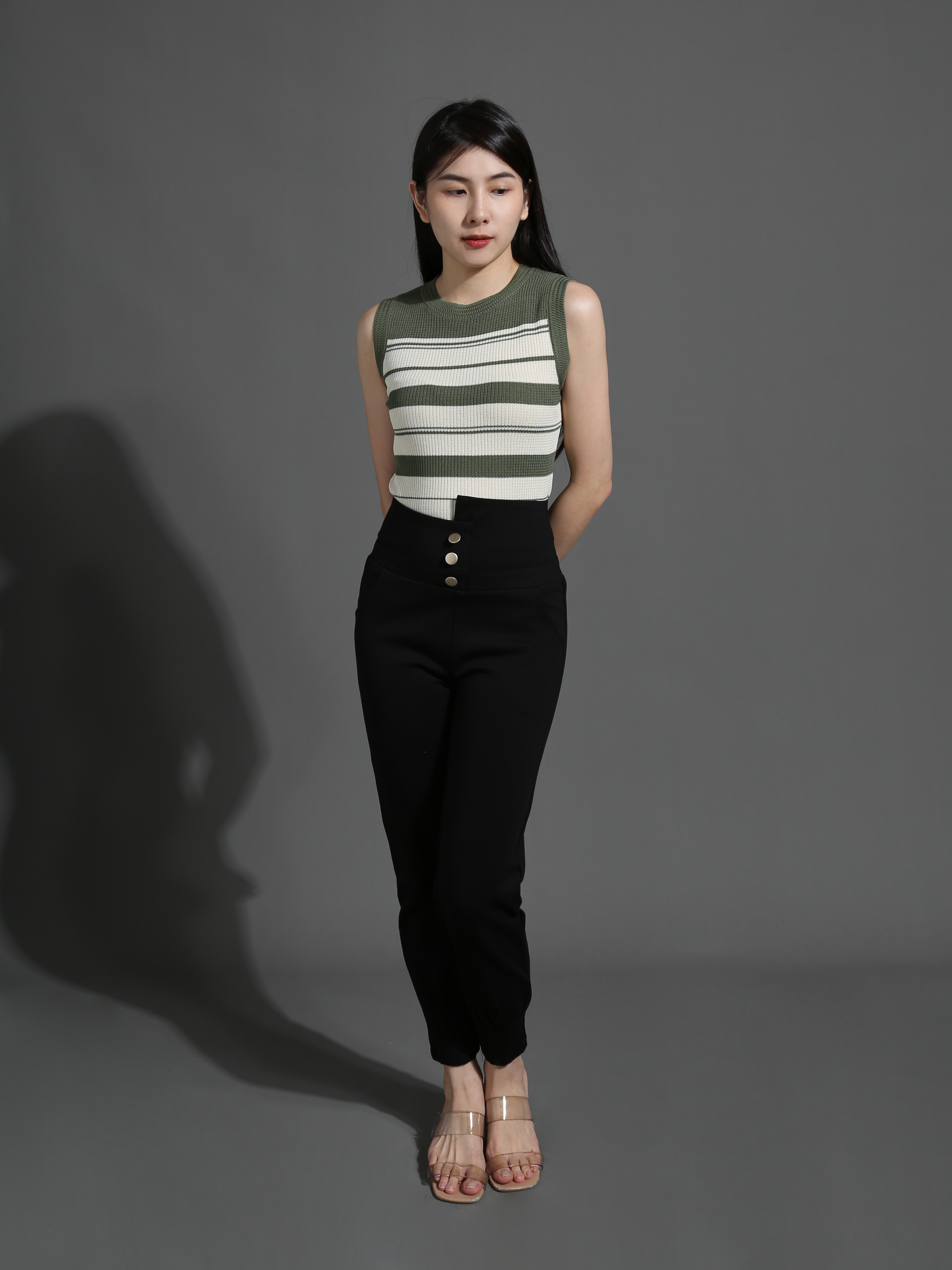 Front Button Long Pant 26596