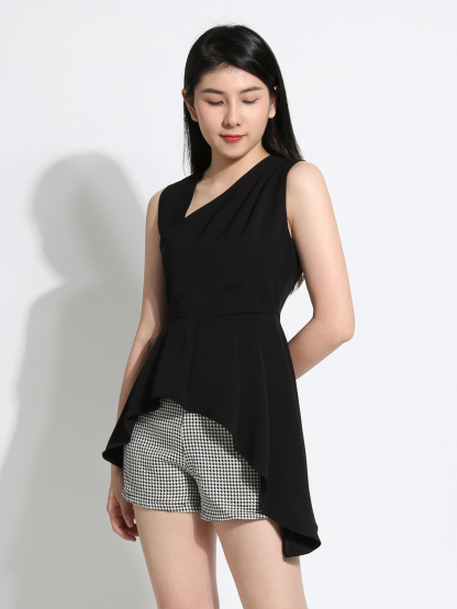 Sleeveless Irregular Long Top AC048