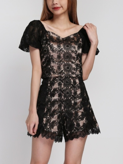 Off Shoulder Lace Set 19209