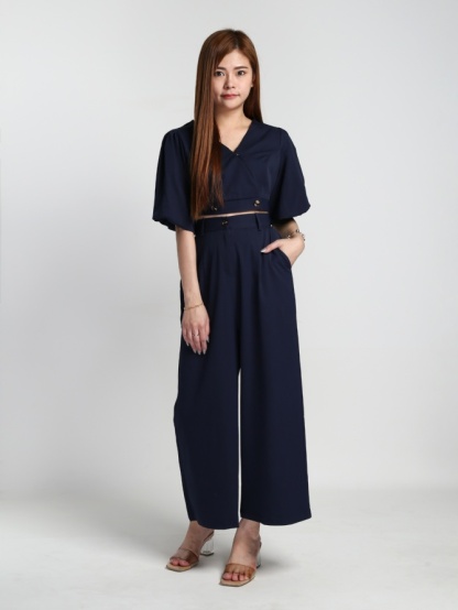 Wrap V Neck Set 17182