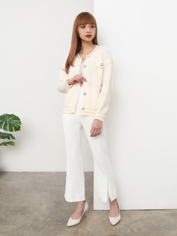 High Waist Split Long Pant 24587