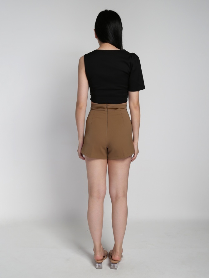One Side Sleeveless With Decorative Hole Top 21497