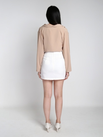 Long Sleeve Layered Plain Top 21918