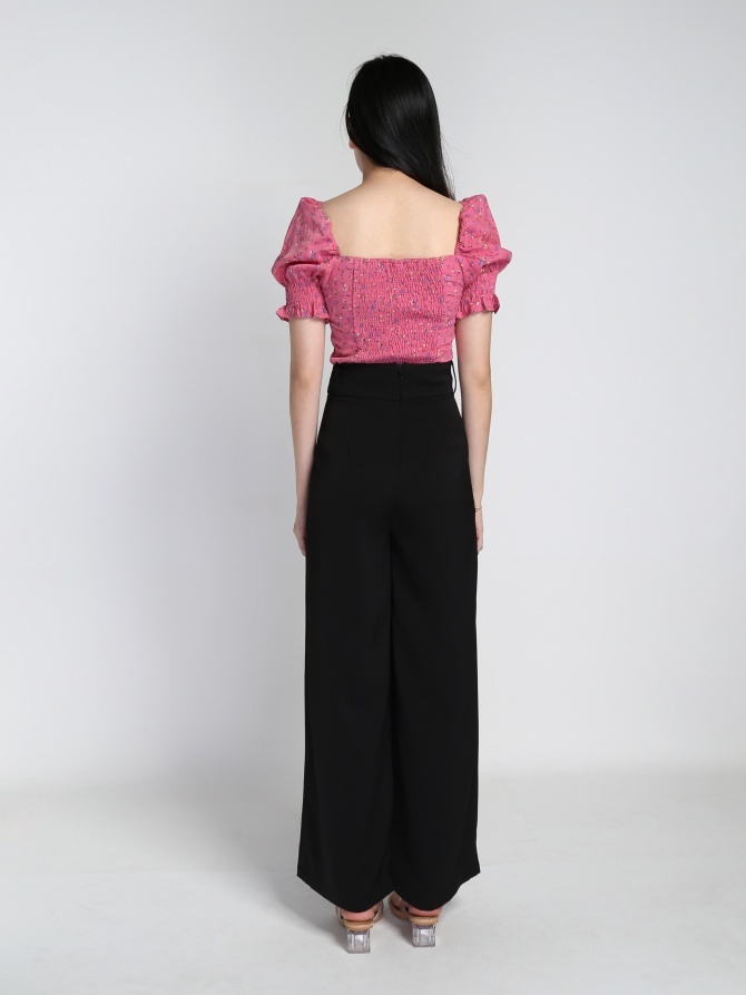 Floral Square Neck With Strap Top 21196