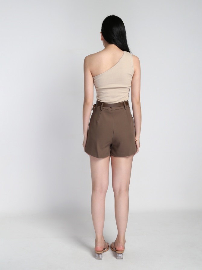 Front Button With Belt Short Pant 20963