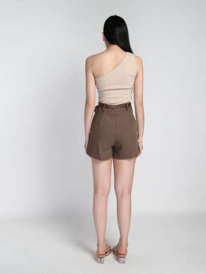 Front Button With Belt Short Pant 20963