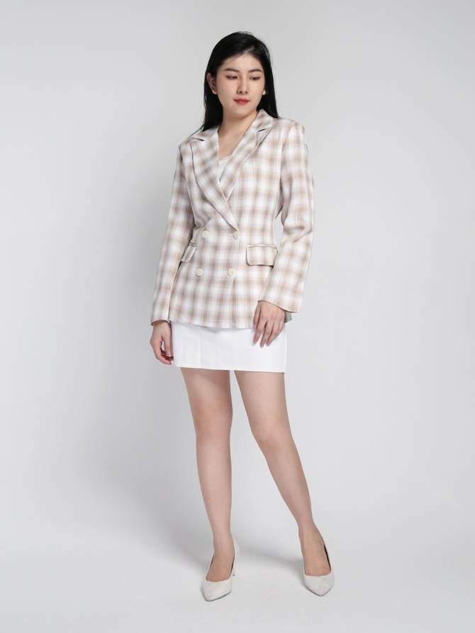 Korean Style Checker Blazer 16006