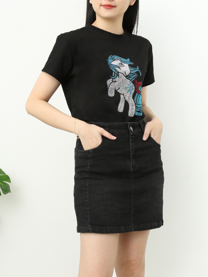High Waist Denim Skirt 25010