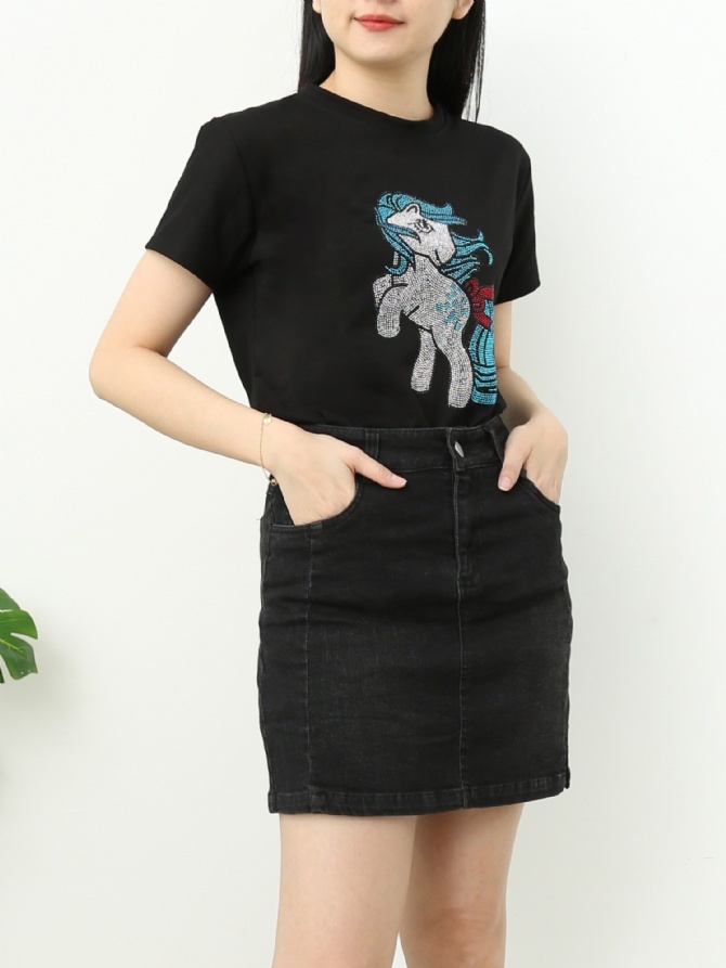 High Waist Denim Skirt 25010