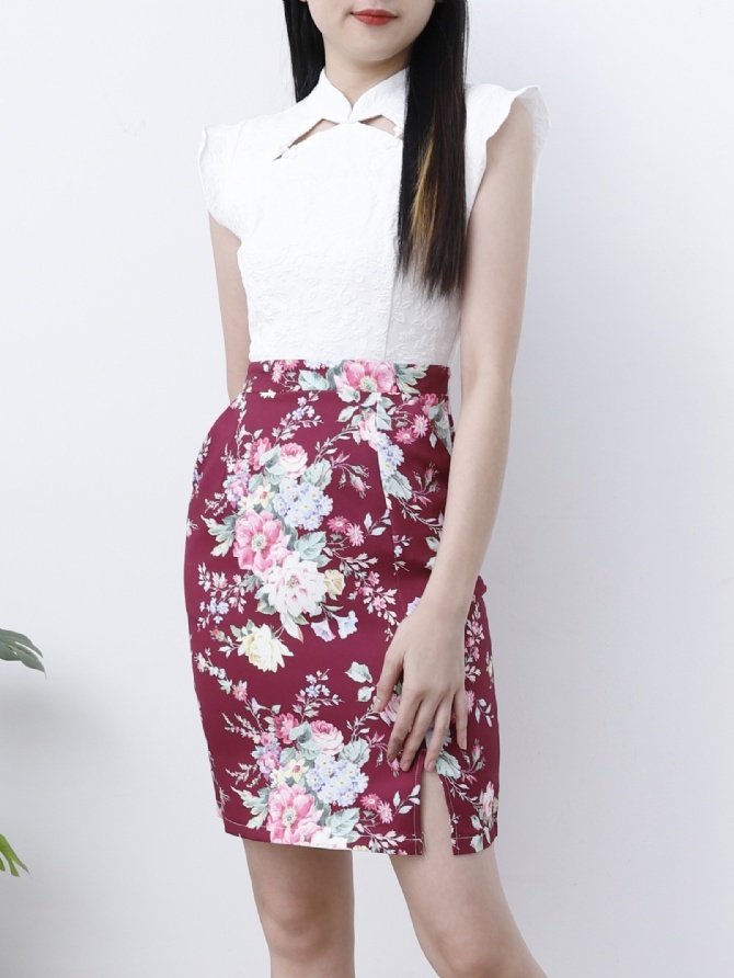 Cheongsam Floral Dress 25131