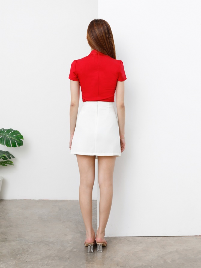 Front Net Short Sleeve Top AC018