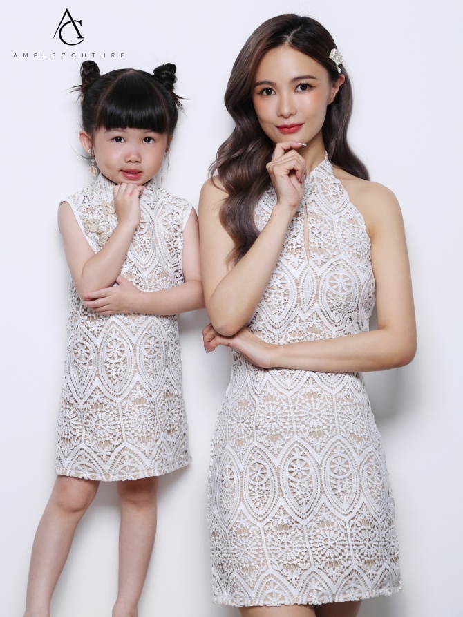 Cheongsam Lace Sleeveless Dress AC003K (AC3K) (KIDS)