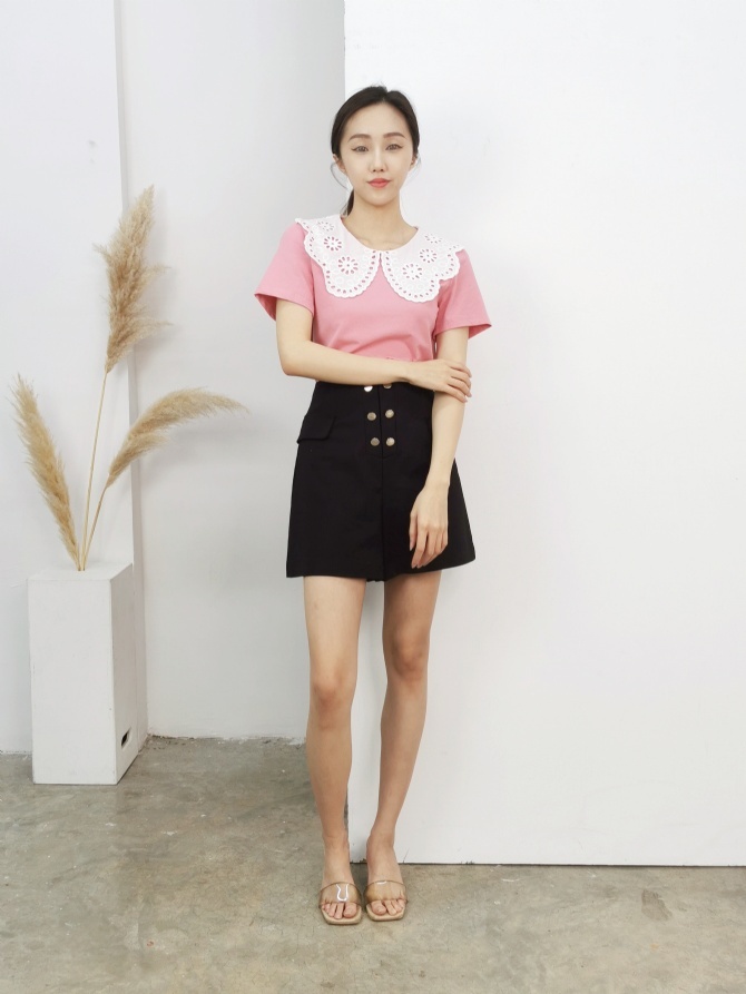 Lace Flower Peter Pan Top 17262