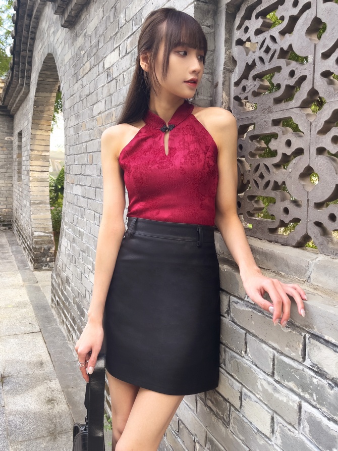 Mandarin Collar Floral Top Ac3 20