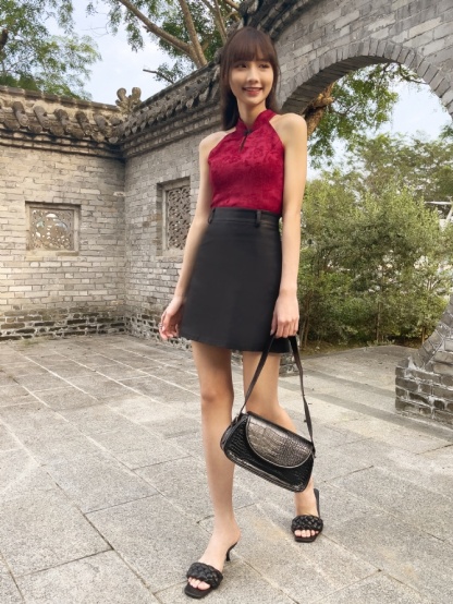 Mandarin Collar Floral Top Ac3 20