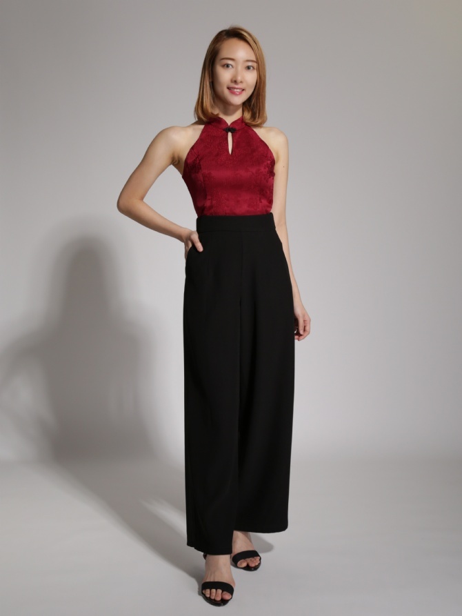 Mandarin Collar Floral Top Ac3 20