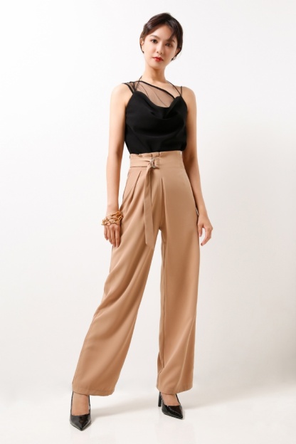 Belted Wide Leg Pants AC1-08