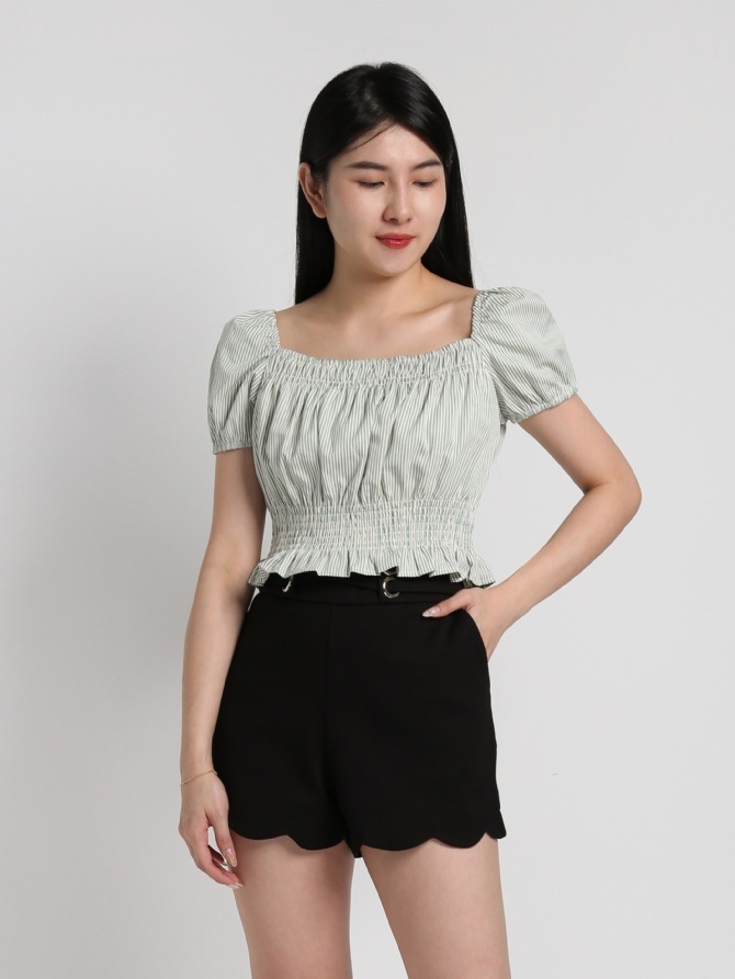 Stripe Square Neck Top 18425