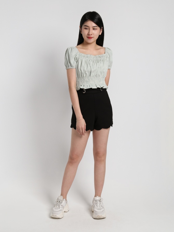 Stripe Square Neck Top 18425