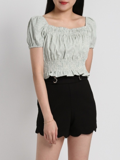 Stripe Square Neck Top 18425