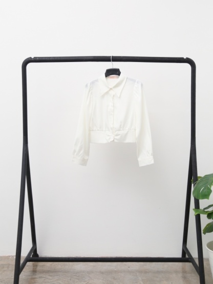 Collar Long Sleeve Top 15679